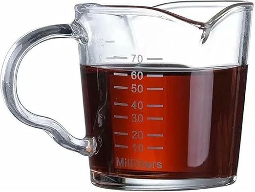 SHOT GLASS WITH HANDLE & DOUBLE SPOUT-2.4 OZ