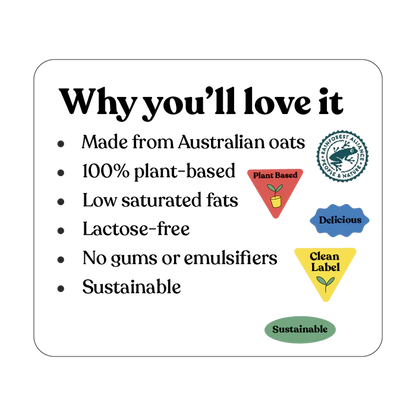 Oatside Plain Oat Milk Barista Edition 1L