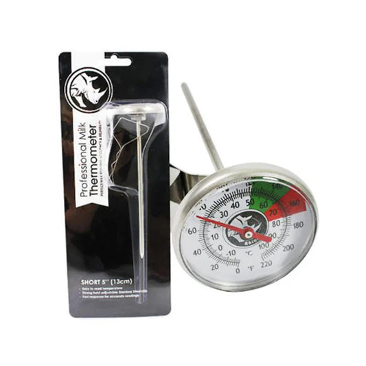 RHINOWARES MILK ANALOG THERMOMETER SHORT STEM 5"